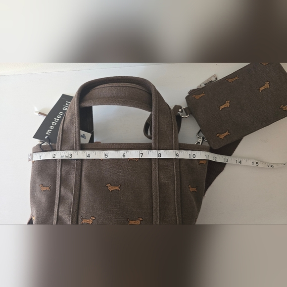 Madden Girl Mini Dachshund Tote Bag with Matching Pouch - Picture 9 of 11
